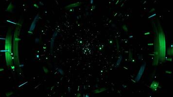 Cyan and Green Movement Through Shining Star Stream Background VJ Loop in 4K video