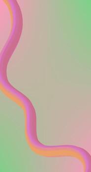 Gradient abstract background with curved lines in pink green yellow colors Vertical Design vector
