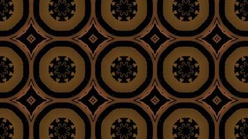 caleidoscópio vintage retro flor padronizar mosaico fundo. desatado padronizar com floral padronizar. video