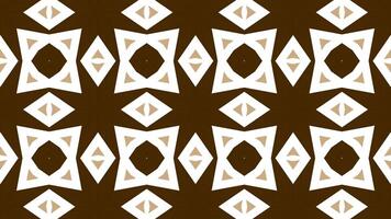 caleidoscópio vintage retro flor padronizar mosaico fundo. clássico Castanho forma. moderno fundo. video