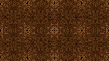 caleidoscópio vintage retro círculo padronizar mosaico fundo. Castanho couro textura fundo. dinâmico fundo. video