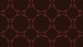 caleidoscópio vintage retro flor padronizar mosaico fundo. clássico Castanho arte. video