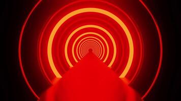 omgekeerde tunnel met rood ring achtergrond vj lus video