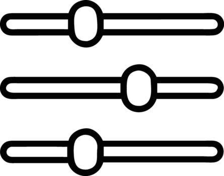 Settings sliders icon illustration for adjustment control and configuration options interface design vector