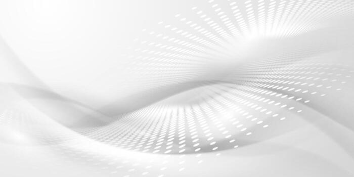 Abstract white background with waves and dots vector