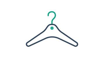 Hanger icon animated. animated icon related to furniture. suitable for user interface, provide visual feedback and more. alpha channel, transparent background video