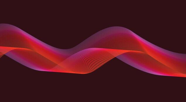 Blend Wavy Lines Curved Background Maroon Gradient Abstract Design Illustration vector