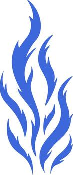 Blue stylized flames rising and creating a decorative pattern, ideal for backgrounds and decorative purposes, symbolizing energy, passion, power, transformation, and change vector