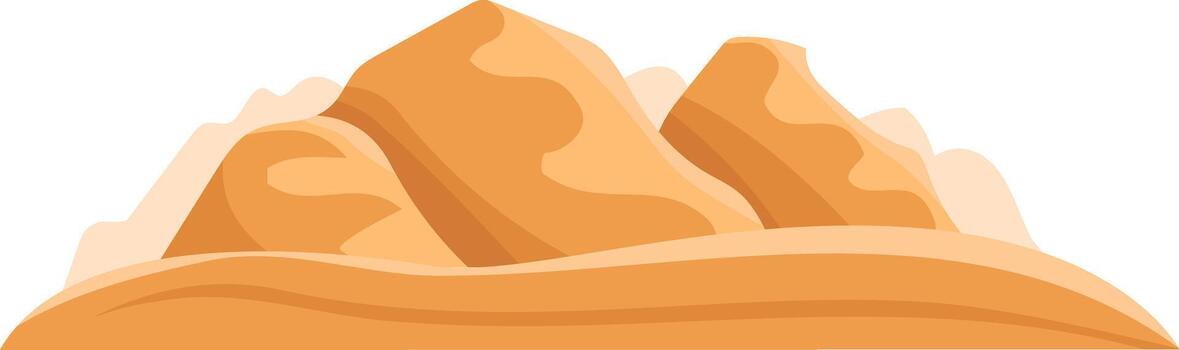 Rolling sand dunes rise from the desert floor, creating a mesmerizing landscape under a clear sky, inviting exploration and adventure in the vast wilderness vector