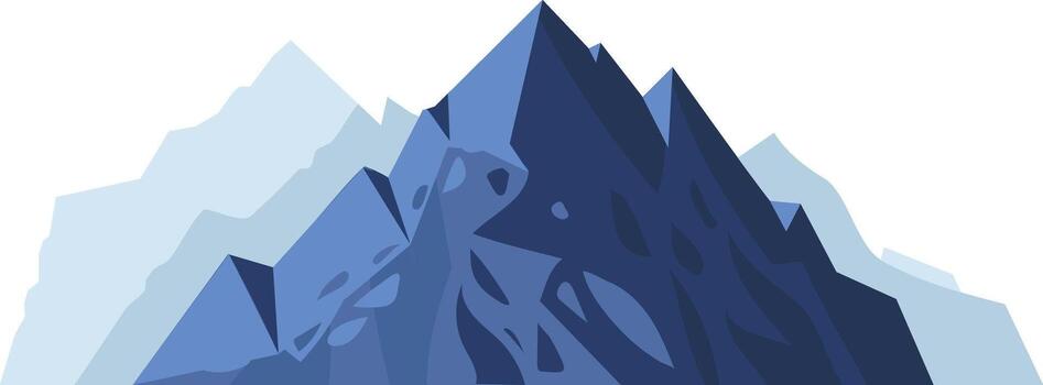 Low poly design featuring a mountain range with sharp peaks and deep valleys, crafting a dramatic and awe inspiring landscape that captivates the viewer's imagination vector