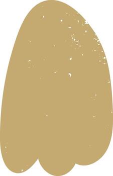 Gold textured cartoon ghost floating against a white background, creating a spooky yet minimalist design element perfect for Halloween themed projects and festive celebrations vector