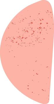 Close up view of a bologna sausage slice, highlighting its intricate texture and vibrant pink color, ideal for enhancing food related visuals in various culinary contexts vector