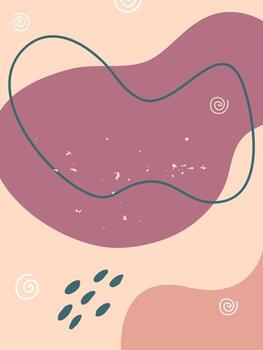 Modern abstract background featuring organic shapes, spirals, and stains, creating a visually appealing and artistic design, perfect for contemporary projects vector