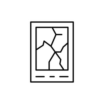 roto teléfono inteligente contorno lineal firmar para gráfico y web diseño, aplicaciones, anuncios, varios tarjetas vector