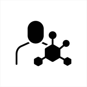 Solid icon hormone vector