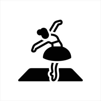 Solid icon dance vector