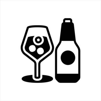 Solid icon beverage vector