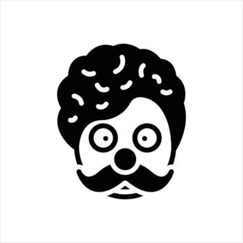 Solid icon buffoon vector