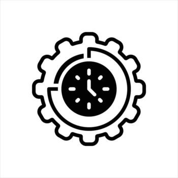 Solid icon scheduling vector