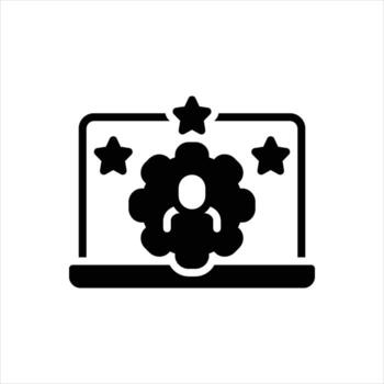Solid icon admin vector