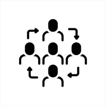 sólido comunidad icono vector