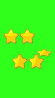 Yellow stars move in a circular pattern against a bright green background, creating a lively and playful animation video