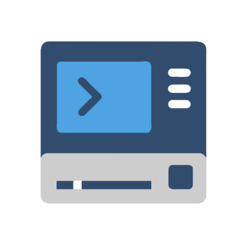 Blue computer interface with cursor and progress bar isolated on a transparent background png