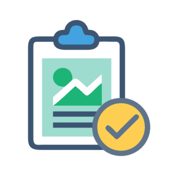 appunti con grafico e segno di spunta isolato su un' trasparente sfondo documento png