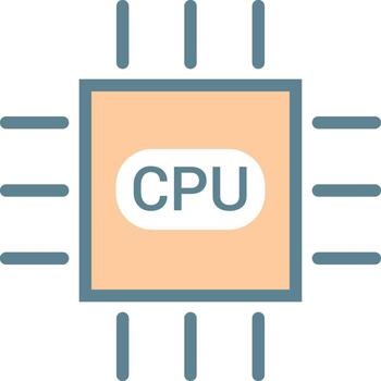 CPU Processor Microchip Illustration vector
