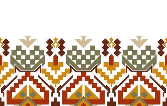 Seamless geometric pattern, box, Navajo fabric pattern vector
