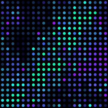 Neon Gradient Dots Pattern on Dark Background vector