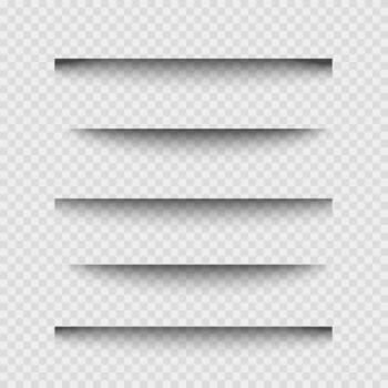 Layered Shadows for Cards and Containers Soft Realistic Depth. A stack of layered drop shadows ideal for cards, containers, and floating UI sections. Perfect for web and mobile interfaces. vector