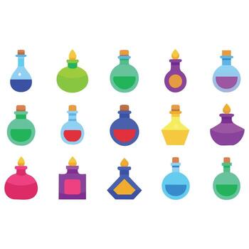 Magical Elixir Bottle Graphics vector