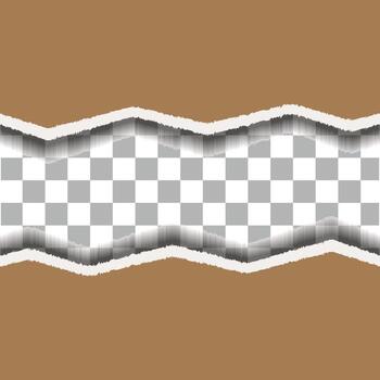 Torn Paper Effect with Transparent Center Background vector