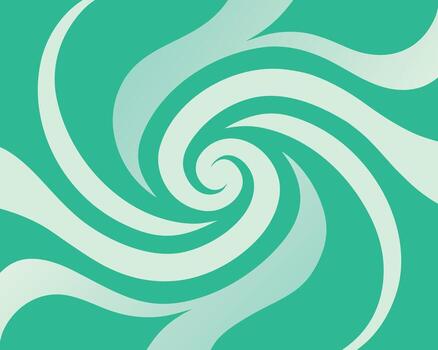 Abstract swirling design with pastel green and white colors creating a harmonious background pattern vector