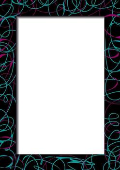 resumen oscuro vertical marco con vistoso garabatos vector