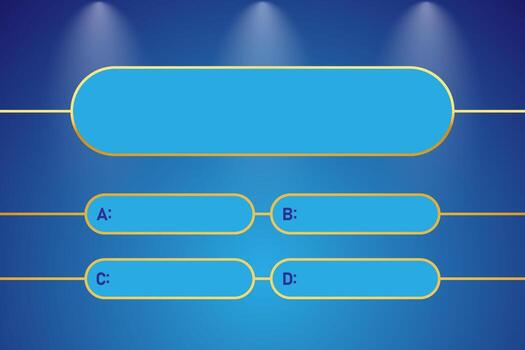 Quiz game or intellectual challenge contest template TV show or trivia game vector