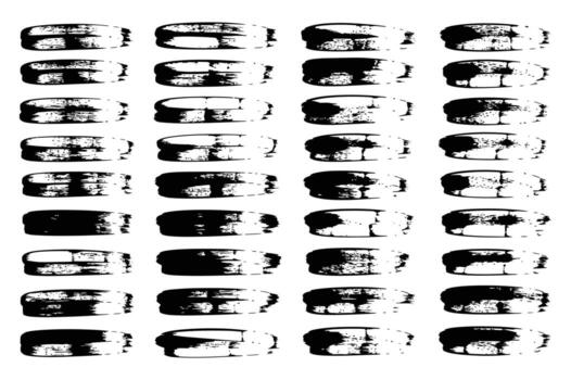 resumen artístico negro cepillo golpes en blanco antecedentes crea textura y movimiento con gráfico diseño elemento para creativo proyectos vector