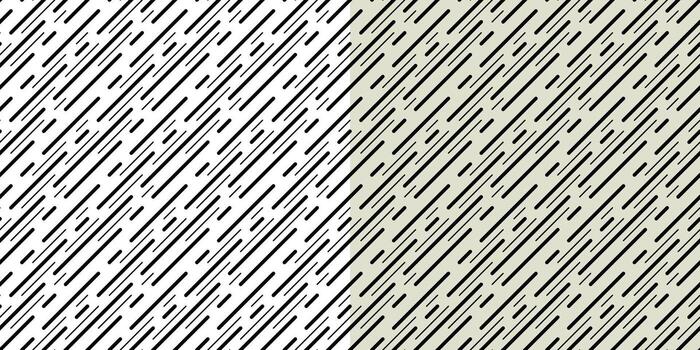 Monochrome seamless pattern of diagonal lines. Black diagonal straight lines of different thickness. Simple geometric background for your projects. vector