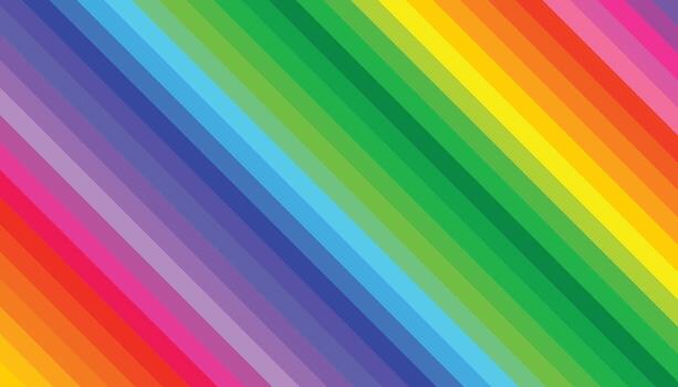 Bright diagonal texture with colorful rainbow stripes in smooth gradient flow. vector