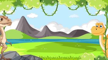 interattivo animazione con dinosauri insegnamento conteggio. luminosa colori, giocoso disegno, e coinvolgente transizioni migliorare apprendimento Esperienza video