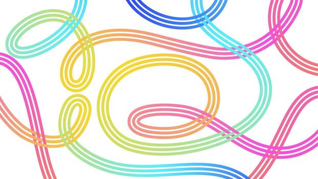 Swirling pattern of colorful stripes on a white background. Abstract background. vector