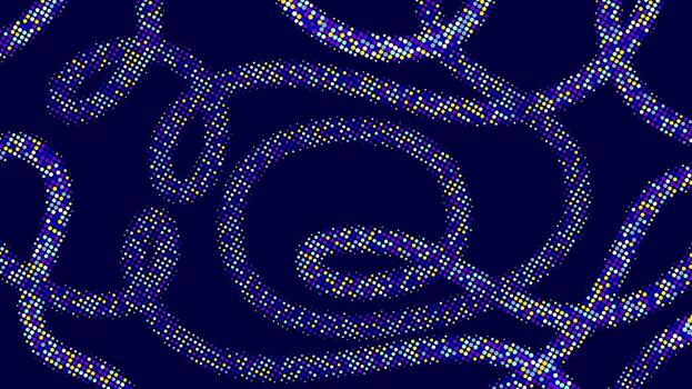 resumen antecedentes con colorido punteado fluido líneas y curvas en un oscuro azul fondo vector