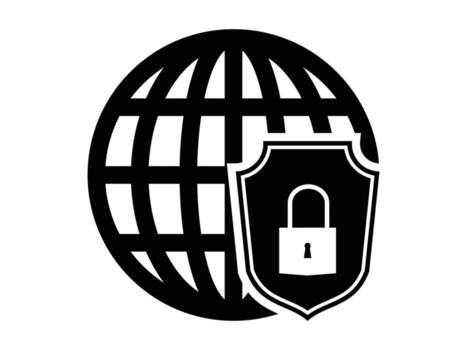 Cyber Security Icon with Network Protection Symbol and Data Safety in Technology Illustration vector