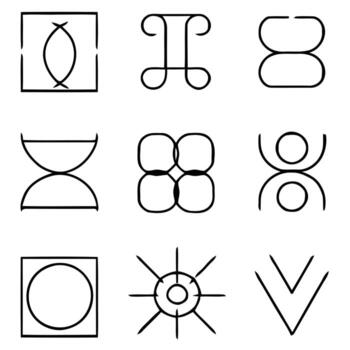 a set of different symbols that are used to represent different things vector