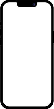 Smartphone with clean and customizable interface vector