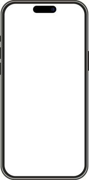 A modern smartphone with a dynamic island-style display vector