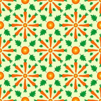 Neatly arranged Carrots seamless pattern background vector