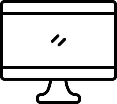 A computer monitor with a white background vector