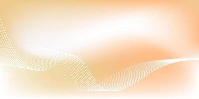 Minimal Abstract Orange Gradient Background with White Wave Lines. Modern Wavy Line Background in Warm Gradient Tone vector